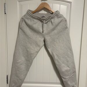 TNA Light Heather Grey Sweatpants with Elastic Waistband